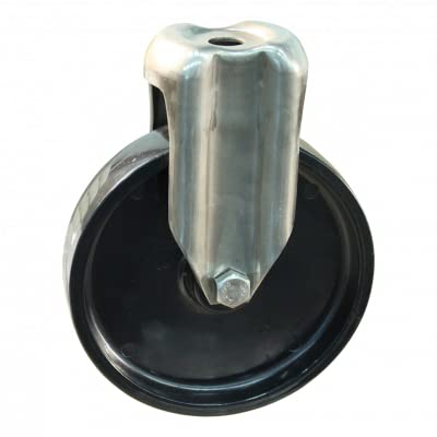 Bockrolle Edelstahl, 50mm Durchmesser, PP Lauffläche, Gleitlager, 70mm Bauhöhe