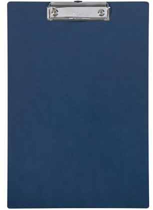 MAUL Klemmbrett A4 MAULbalance | Schreibbrett aus Karton im DIN A4 Format | Klemmbrett zum Aufhängen | Moderner Klemmer zur Aufbewahrung von Papier | für Büro, Küche und Werkstatt | Blau