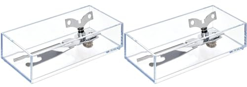 iDesign Schubladeneinsatz, kleiner Besteckkasten für Schubladen aus Kunststoff, stapelbarer Schubladentrenner für Besteck und andere Utensilien, durchsichtig, 10,2 cm x 20,3 cm (Packung mit 2)