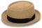 KorhLeoh Summer Pork Pie Strohhut 1920er Bowler Flat Top Fedora Hut Kostüm Party Cap für Männer Frauen Unisex