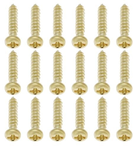 VGOL 50 Pieces Guitar Tuner Machine Head Mounting Screws M2 10mm Metal Guitar Tuners for Acoustic Electric Guitar Bass Gold
