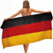 Strandtuch Deutschland-Flagge, 3D Handtuch Deutschland-Flagge Badetücher, Absorbierendem Strandtuch Mikrofaser Weich Badetuch Groß für Camping Fitnessstudio Reise Strandhandtuch 100x200 cm s5705