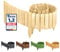 Garronda Recinzione giardino esterno Bordino per aiuole Bordatura flessible esterna Staccionata in legno Rollborder Lunghezza: 200 cm GD-0046 (Naturale (non impregnato), Altezza: 8 cm)