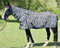 Brama-West - Fliegendecke Pferd Comfort Zebra | Zebrafliegendecke | mit Halsteil & Schweiflatz | Zebraprint | Gr. 145