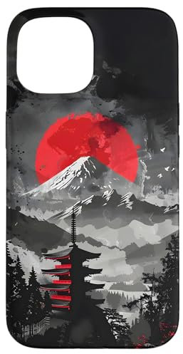 iPhone 15 Japanese Mountain Sunset Case