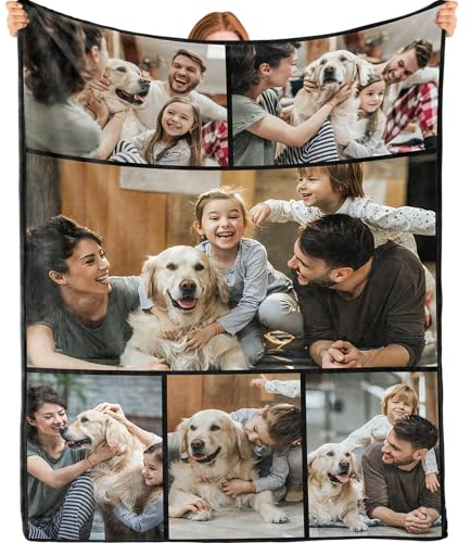 Bemaystar Personalisierte Decke personalisierte Geschenke - Decke mit Foto Fotodecke mit Eigenem Foto Geschenke für Mama, Papa, Baby, Familie, Muttertag, Vatertag, Geburtstag,Weihnachten 6 Foto