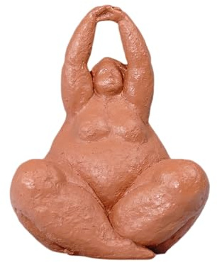 YOYUMI Statue Dicke Frau Yoga Ornamente Kunstharz Figur Dekoration - Meditation