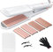 Plancha de crimpar, Plancha Rizadora con 3 Placas Intercambiables para crear volumen y textura, Calentamiento Instantáneo, Ajuste de Temperatura, Cerámica Plancha de Pelo para Alisar e Rizar (Blanco)