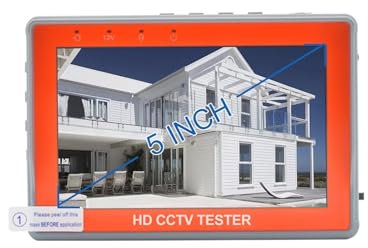 KOULEER CCTV-Tester, CCTV-Monitortester, 8MP 4K CCTV Sicherheit Kamera Tester 5 Zoll TFT LCD Monitor for 4 IN 1 TVI AHD CVI Analog Sicherheit Cam Tester Video Test PoE-Netzwerktools(CCTV Tester IV5)