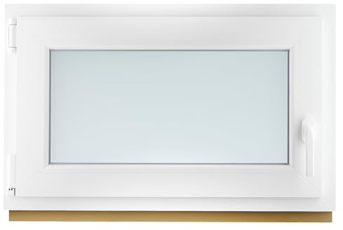 PLAMET. Finestra in PVC - finestra in plastica, finestra in plastica - protezione contro i furti con scasso - isolamento dal rumore, dal vento - colore bianco satinato - 800x500 cm - 4s-16ar-4i