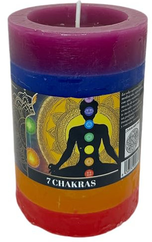 HOSTENATURA Kerze mit 7 Chakren, Kerzen und Aromen, 11 x 7 x 7 cm