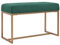 Myheimly Bank Sitzbank Polsterbank Betthocker Sitzhocker Flurbank Beistellbank Garderobenbank Schlafzimmer Wohnzimmer 80cm Samt Eisenrahmen Grün