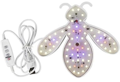 2 Pack LED Angel Ring Succulent Plant Light LED Bonsai Plant Light Percent Stage Dimmable Brightness 4/8/12/18H Timer And 5 Dimmable Levels. Ring Spotlight Camera Battery Powe (White, A)