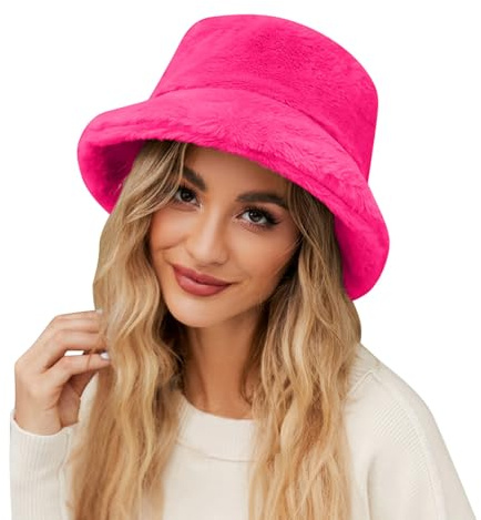 Winter Fischerhut Unisex Fleece Wintermütze Plüsch Fischerhut Anglerhut Weihnachts Druck Fischerhüte Damen Herren Winterhut Breite Krempe Freizeithut Wärmer Bucket Hat Sonnenhut