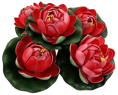 Ciieeo Realistische Simulation Teich Blumen Kunststoff Seerosen Easy Care Garten