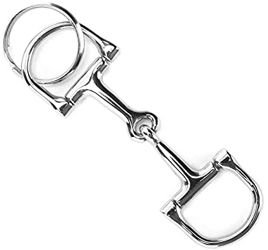 D-förmiger Trensen-Schlüsselanhänger, Robuster DRing-Schlüsselanhänger aus ZineAlloy-Pferdegebissen, Geeignet für Autoschlüssel, Zugangskontrollkarten