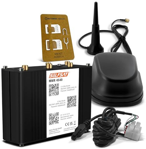 SELFSAT MWR 4540 4G Cat 6 WLAN Router bis 300 Mbps inkl. SELFSAT 5G Antenne schwarz