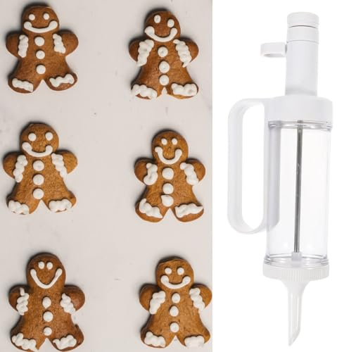Cabilock 20-Piece Cookie Press Set with Plastic Biscuit Molds and Icing Nozzles Baking Accessories and Tools for DIY Cookie Making and Cake Decorating