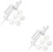 20-Piece Biscuit Press Set 2 Pack - Plastic Cookie Stamps with Icing Nozzles, Baking Decorating Kit for Cakes & DIY Crafts