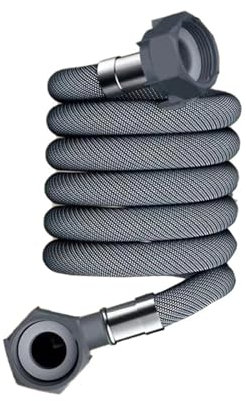 LGFMN Zulaufschlauch for Waschmaschine, Flexibler Zulaufschlauch for Geschirrspüler, Verlängerung, gewellter Waschmaschinenschlauchadapter, Biegeschlauchersatz(E:5m/196.85in)