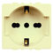 Presa schuko 16A bivalente, modulo bianco, Compatibile Con BTicino Magic, antenna, ethernet, TV, antenna, USB, schuko, Per Placche originali e compatibili