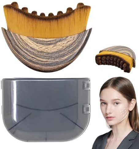 Lymphkonturen-Gesichtsbürste, Trockenbürsten, Lymphdrainage-Massagegerät für Gesicht, Kinn und Kieferformung, ergonomisch geformt, um sich präzise an die Haut anzupassen und Müdigkeit zu lindern (1