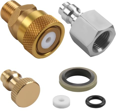1/8 Inch BSP Quick Release Coupler Universal Adapter Kit, PCP Air Rifles Quick Connector Fittings, Air Compressor Hose Fast Disconnect Release Charging Connectors Accessories