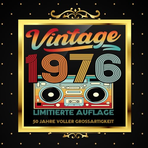 Gästebuch zum 50. Geburtstag – Vintage-Edition der legendären 70er
