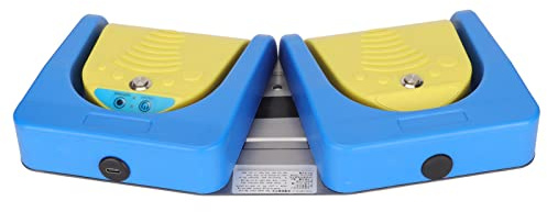 Plyisty Doppel-Fußschalter-Pedal, Kabelloser Bt-und Kabelgebundener USB-Fußpedal-Controller-Schalter, PC-Tastatur-Maus-Multimedia-String-Action