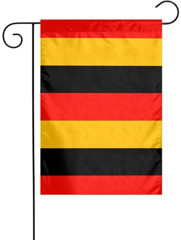 AEKGOHP Bandiera della Germania Stampe Asta da giardino Decorazione per cortile esterno su entrambi i lati 30,5 x 45,7 cm