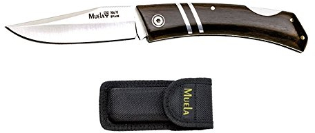 ELECTROPOLIS Navaja Bloqueo de Caza Muela ZX ZX-8GR, cachas de Madera granadillo, Hoja MOVA de 8,5 cm