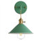 Wall Sconce Lamps Lighting Fixture, Wall lamp E27 Edison Copper lamp Holder with Frosted Paint Body Bedside lamp Bathroom Vanity Lights (Green)