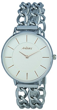 Arabians DBA2243W - Women's Analogue Watch, White/Silver