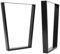 [HLC] Lot 2 pieds de table à cadre V industriels vis GRATUITES, guide de montage et protections de sol - 40 cm à 71 cm, 3 finitions [Table, Noir]