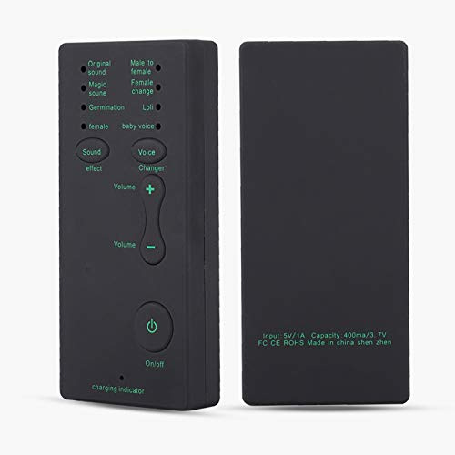 ASHATA Phone Voice Changer, 400mah/3.7V Mobile Phone Webcast Live Sound Card External USB Voice Changer Voice Disguiser for ipad/Phone/Computer, Gift For Anchor Cam Girl
