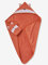 Vertbaudet Set aus Badetuch und Waschhandschuh,Fuchs orange/Fuchs 100X100