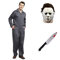 thematys Déguisement Michael Myers Complet avec Masque Intégral et Couteau - Costume Unisexe Idéal pour Halloween, Carnaval et Cosplay - Immersion Totale dans l'Univers d'Halloween