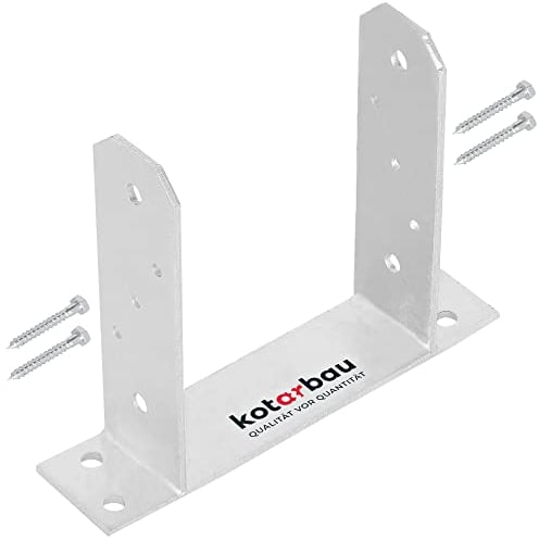 KOTARBAU® U-Pfostenträger 160 mm U-Form Pfostenträger zum Aufdübeln Vierkantholzpfosten Bodenplatte Pfostenträger Aufschrauben Feuerverzinkt Anker U Winkel Zaunpfosten Aufdübeln