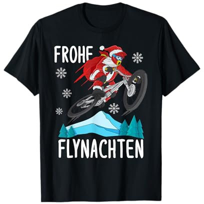 Mountainbike Weihnachtsmann MTB BMX Weihnachten Geschenk T-Shirt