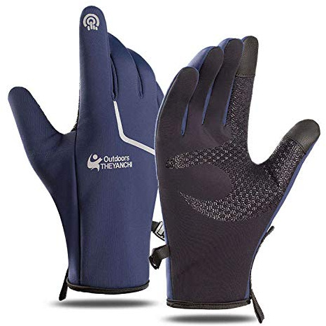 AXELENS Winterhandschuhe mit Touchscreen für Damen und Herren – Regen- und Winddicht – Leichte Thermohandschuhe mit Fleecefutter und Griff für Fahrrad Roller und Laufen – Verschiedene Größen