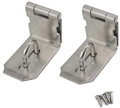 Zerniple - Lot de 2 verrous en acier inoxydable à 90 degrés, Serrure à clé, Déverrouillage par clé, Portails, abris de jardin, portes de garage, armoires et fenêtres