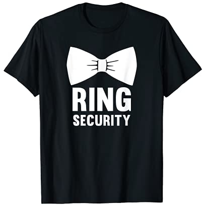 Ring Security Ringträger Jungen Damen Feier Hochzeit T-Shirt