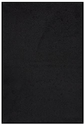 vidaXL Fußmatte Schmutzfangmatte Türmatte Schmutzmatte Sauberlaufmatte Fußabtreter Türvorleger Schmutzfangläufer Teppich Matte Schwarz 80x120cm