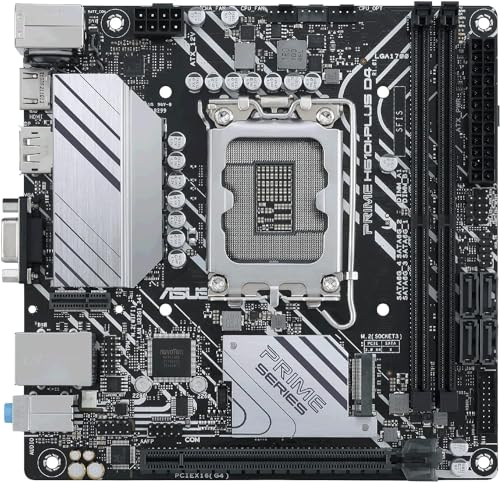 ASUS PRIME H610I-PLUS D4 LGA 1700(Intel 12th Gen&Intel vPro) mini ITX Motherboard(PCIe 4.0,DDR4,USB 3.2 Gen 1 Type-A,1Gb Lan,DP/HDMI/D-Sub,V-M.2(E),Q-LED,Mono-out header with amp IC,SPI TPM header)