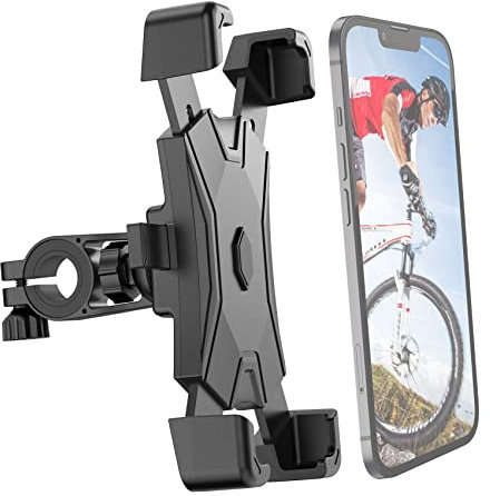 BNAM Supporto Cellulare Bici Rotolabile 360 Gradi, Porta Telefono Bike, Supporto Telefono Bici Elettrica,Bicicletta, Monopattino Elettrico, Mountainbike per Telefono da 4-7 Pollici