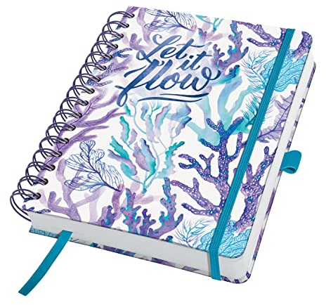 SIGEL JP204 Tagesplaner undatiert, Tageskalender ohne Datum, 120 g/m², ca. A5, Hardcover, für 110 Tage, 240 Seiten, Underwater Miracles, vegan, aus nachhaltigem Papier, Jolie, undated Planner