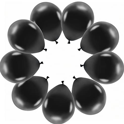 10 Luftballons Metallic Schwarz Eco Ballons Made in EU Deko Geburtstag Trauerfeier Hochzeit Party schwarze Ballons metallic Helium geeignet
