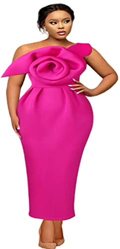 MOGSA Vestidos de fiesta para mujer, entallados, con una correa, flores grandes, Navidad, cumpleaños, elegantes batas de boda