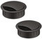 Gedotec Samos - Pasacables para escritorio (metal, diámetro de 60 mm, 2 unidades, para muebles de oficina, mesa, autocaravana), color negro