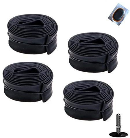 4 x Roverstone Fahrradschlauch 27,5 / 28 / 29 Fahrrad Schlauch mit AV inkl. Schlauchflicken
